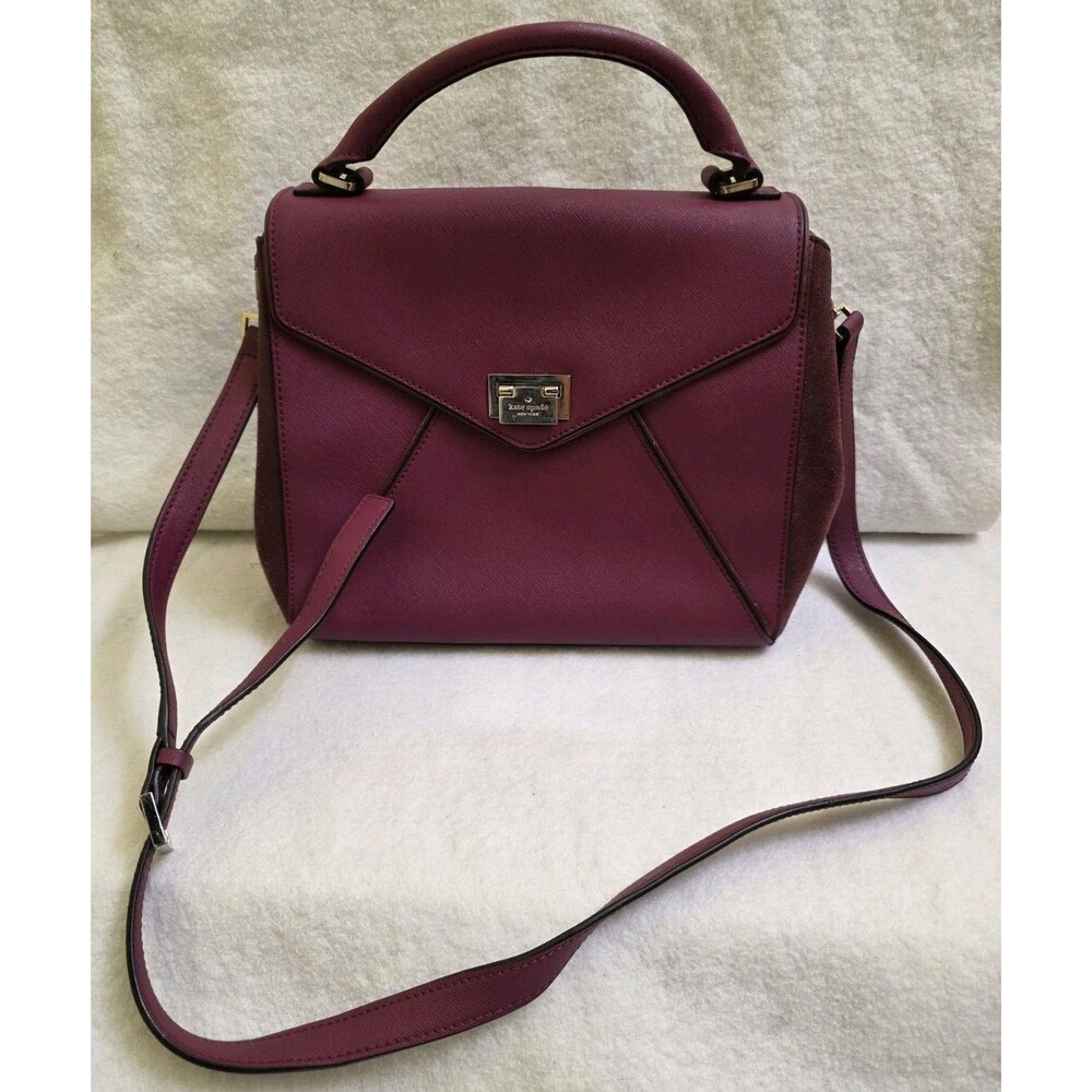 Kate Spade New York Wesley Place Suede Laurel Handbag In Excellent Condition